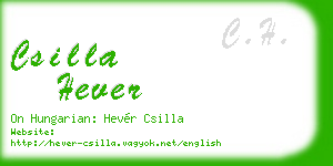 csilla hever business card